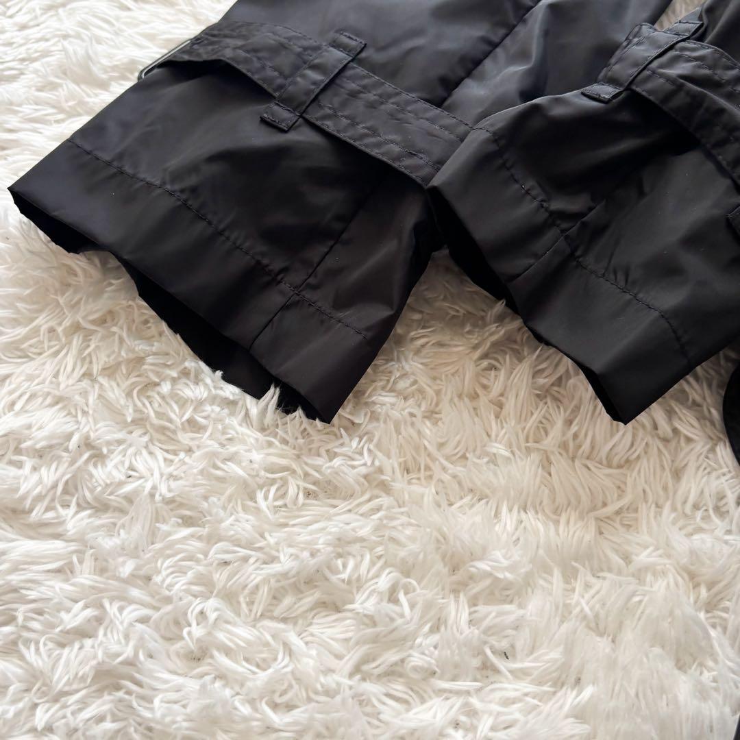 極美品✨バーバリーロンドン　大きいサイズ46ステンカラーコート　ナイロンブラック