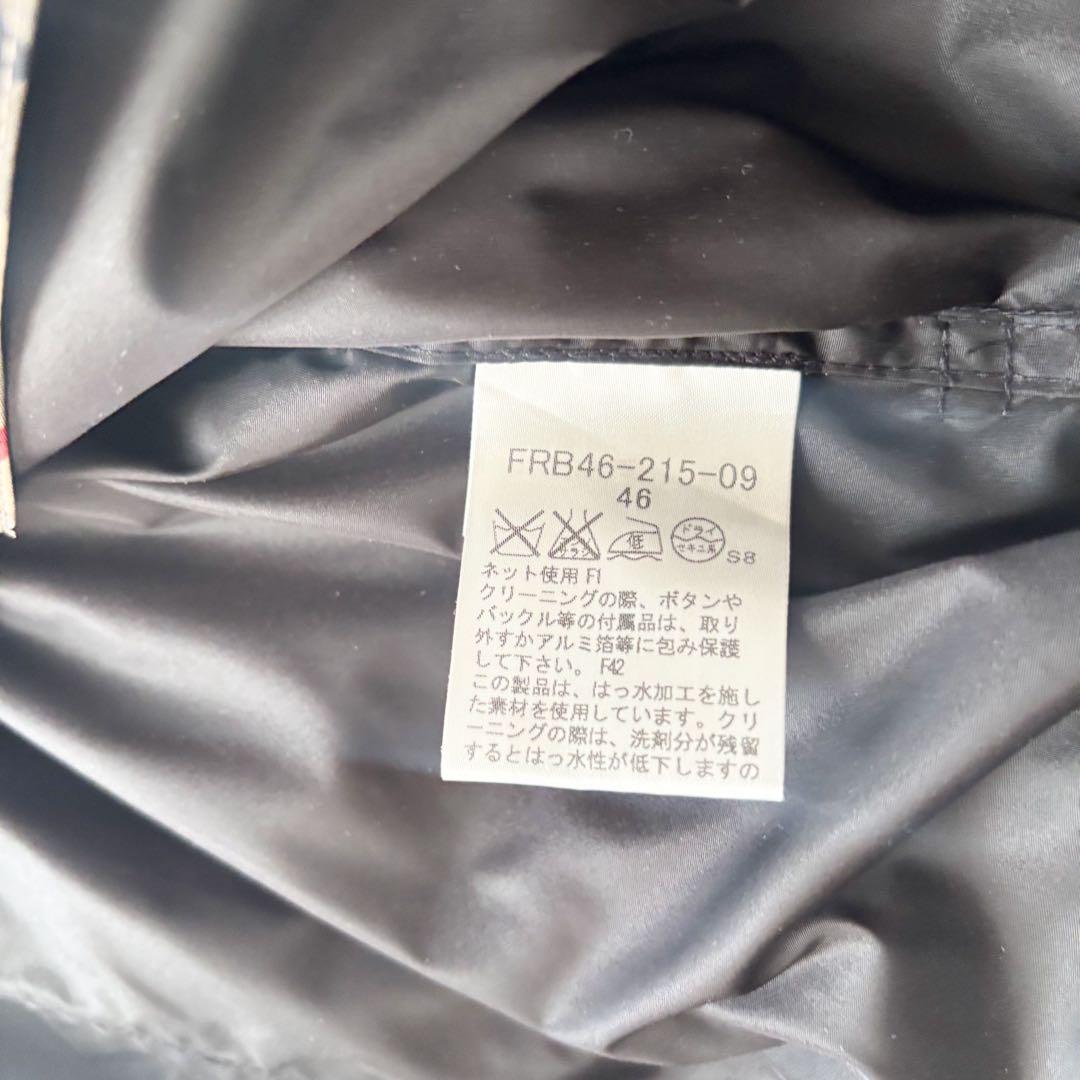極美品✨バーバリーロンドン　大きいサイズ46ステンカラーコート　ナイロンブラック