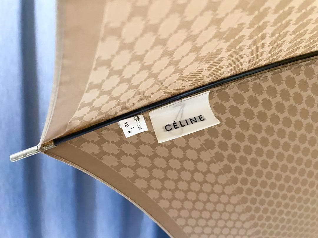 【希少】セリーヌ 傘 マカダム トリオンフ ゴールド