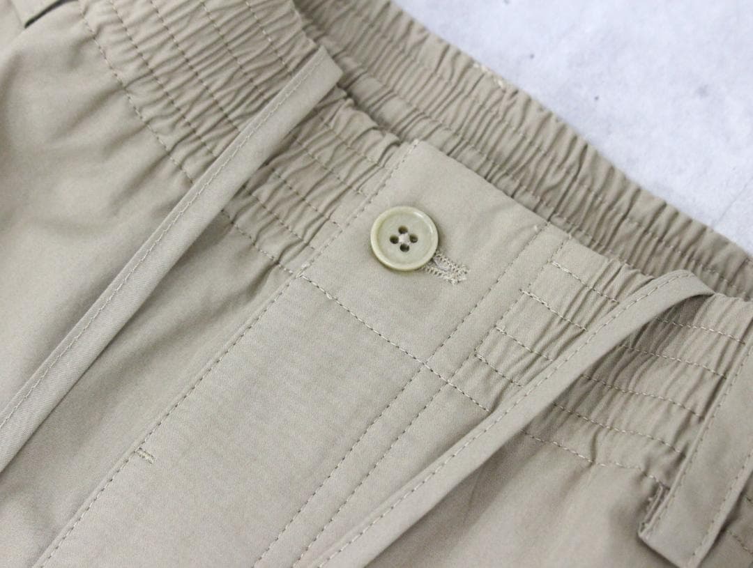 ◇良品 HERMES ベージュ センタープレスパンツ メンズ コットン