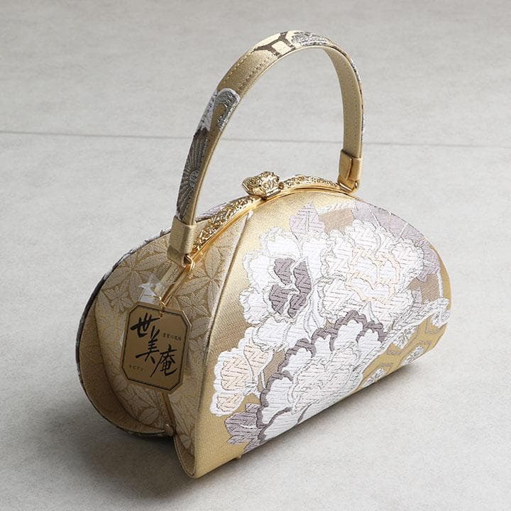 【新品】世美庵 謹製 正絹 西陣織草履バッグセット 24cm 古典柄 03216