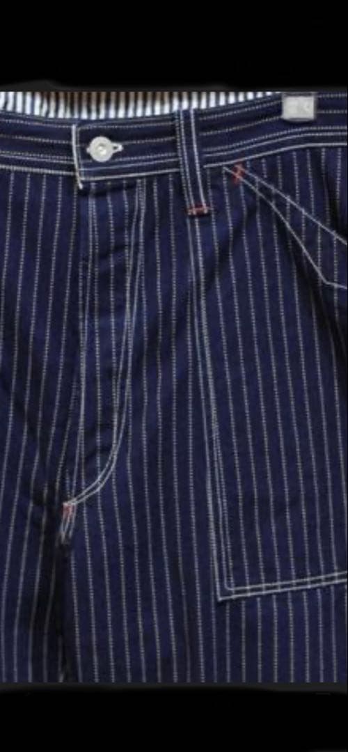 フリーホイーラーズ ロングショアマン ウォバッシュ ワークパンツ完売W36