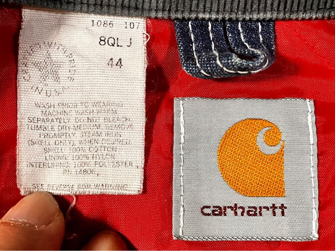 【極上】80s カーハート デトロイトジャケット 8QL J デニム 44(L)