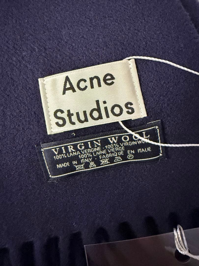 【ワンコ氏】Acne Studios マフラー ネイビー