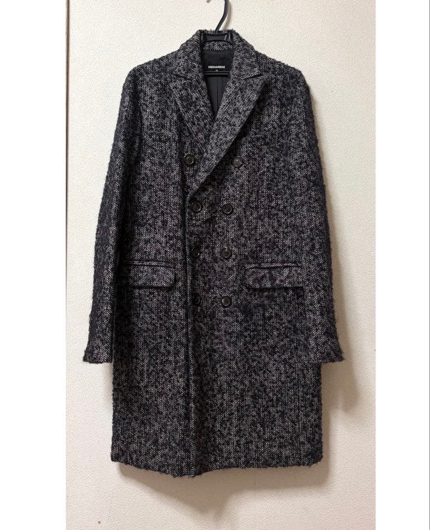 【試着のみ】DSQUARED2 メンズツイードコート　サイズ52