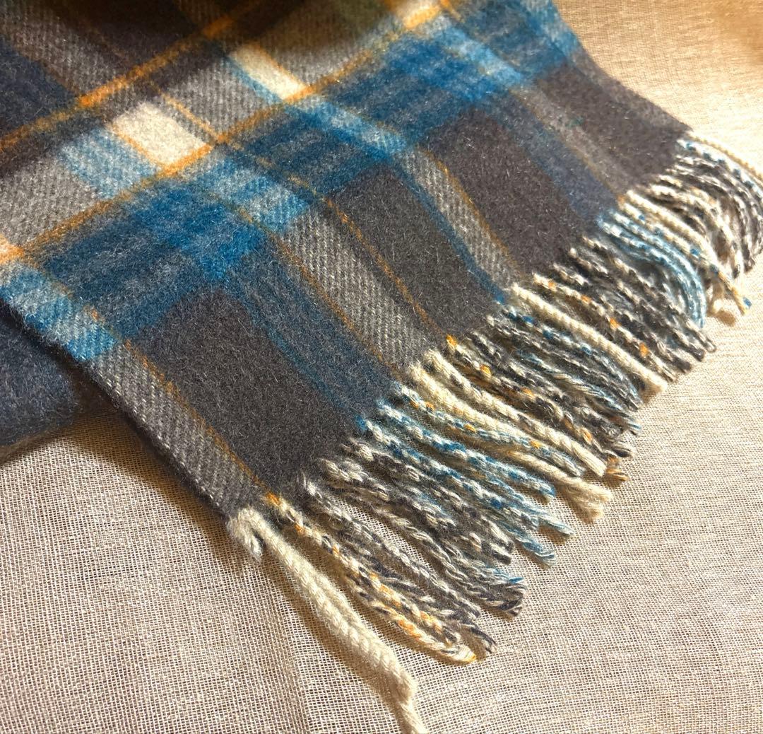 ポールスミスカシミヤ100% タータンチェック ダブルフェイス カシミヤマフラー