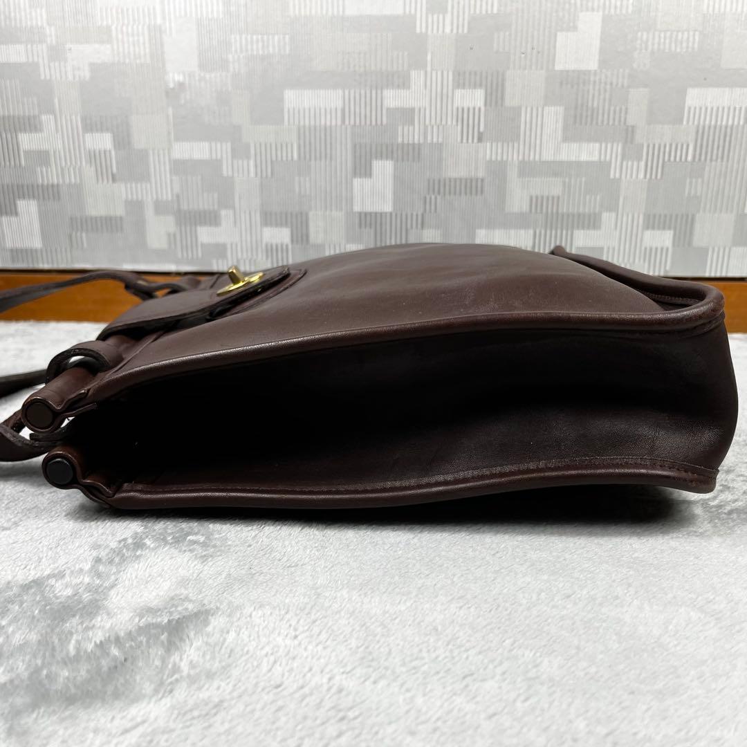 オールドコーチ トートバッグ ターンロック ブラウン系 肩掛け レザー