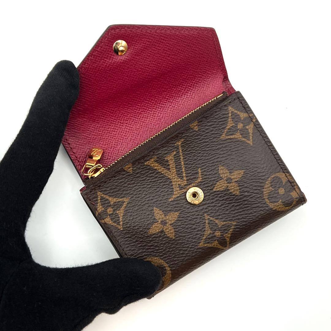 【美品】ルイヴィトン モノグラム ポルトフォイユ ゾエ 三つ折り財布 ミニ