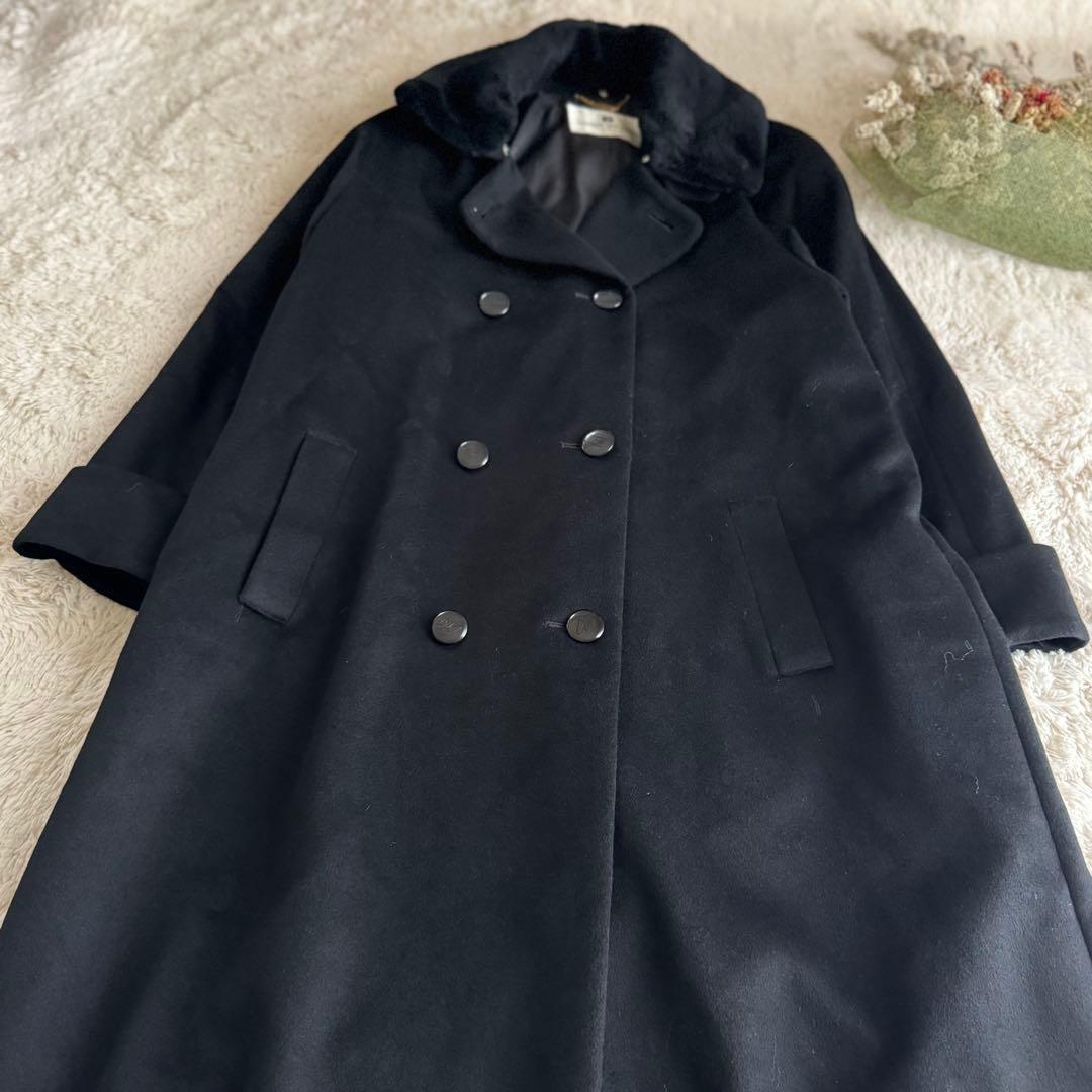 極美品◆PIERRE BALMAIN◆バルマン カシミヤ100% ロングコート