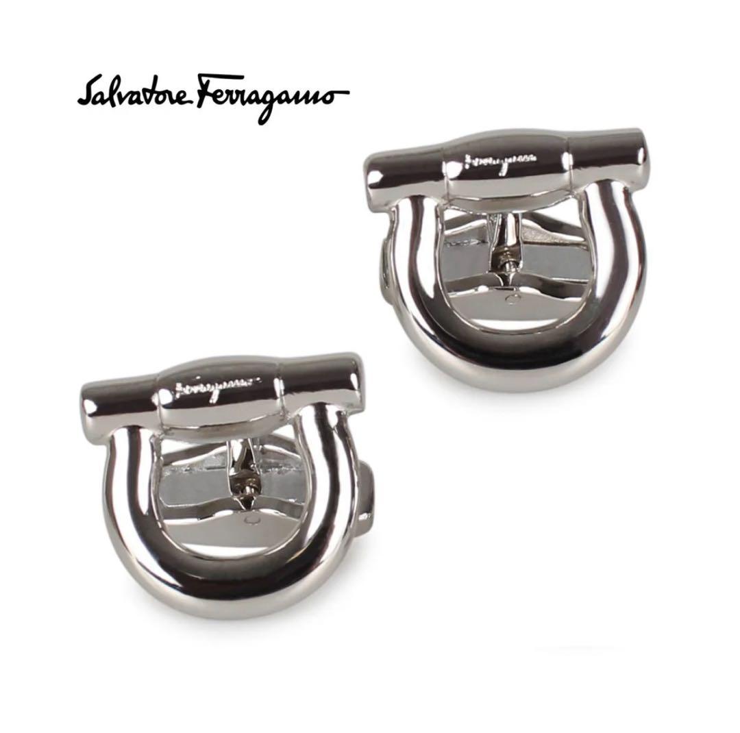 新品・未使用　Salvatore Ferragamo シルバー カフリンクス