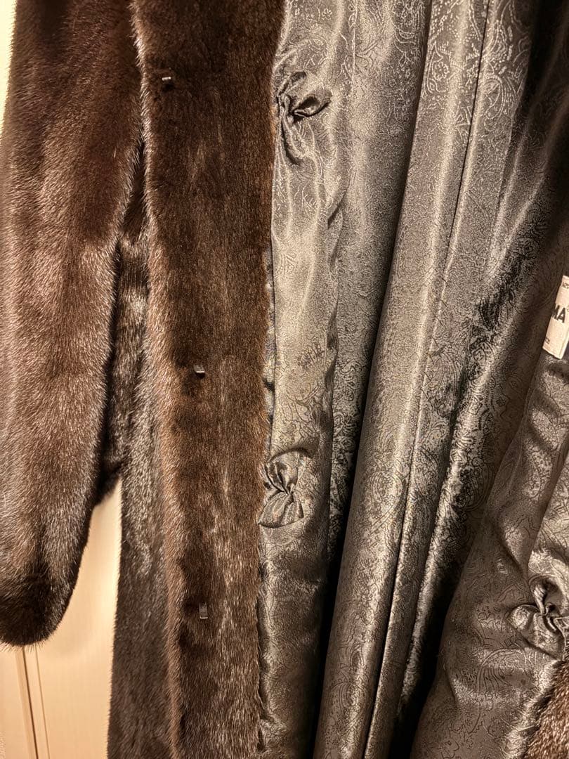 BLACKGLAMA ミンクロングコート ダークブラウン