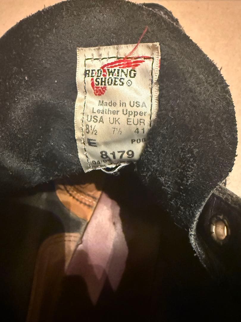 ys RED WING 8179 アイリッシュセッター 黒8 1/2 E
