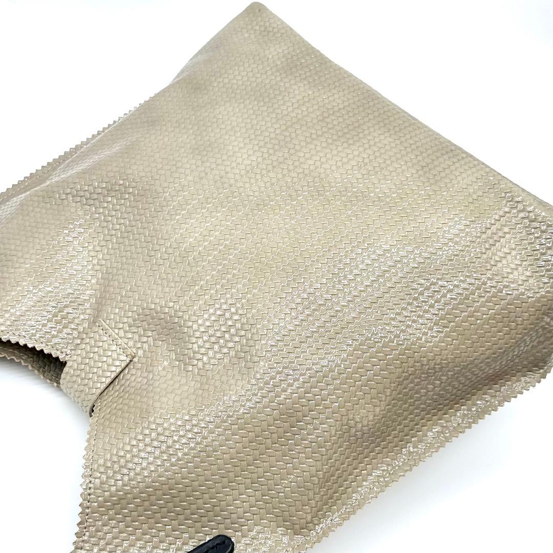 極美品✨JACK GOMME ジャックゴム 編み込みトートバッグ ロゴチャーム