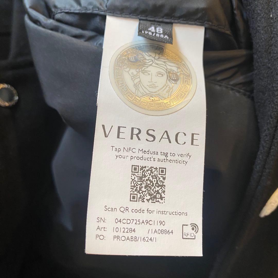 VERSACE ヴェルサーチ ブラック スタジャン ブルゾン 48 M L