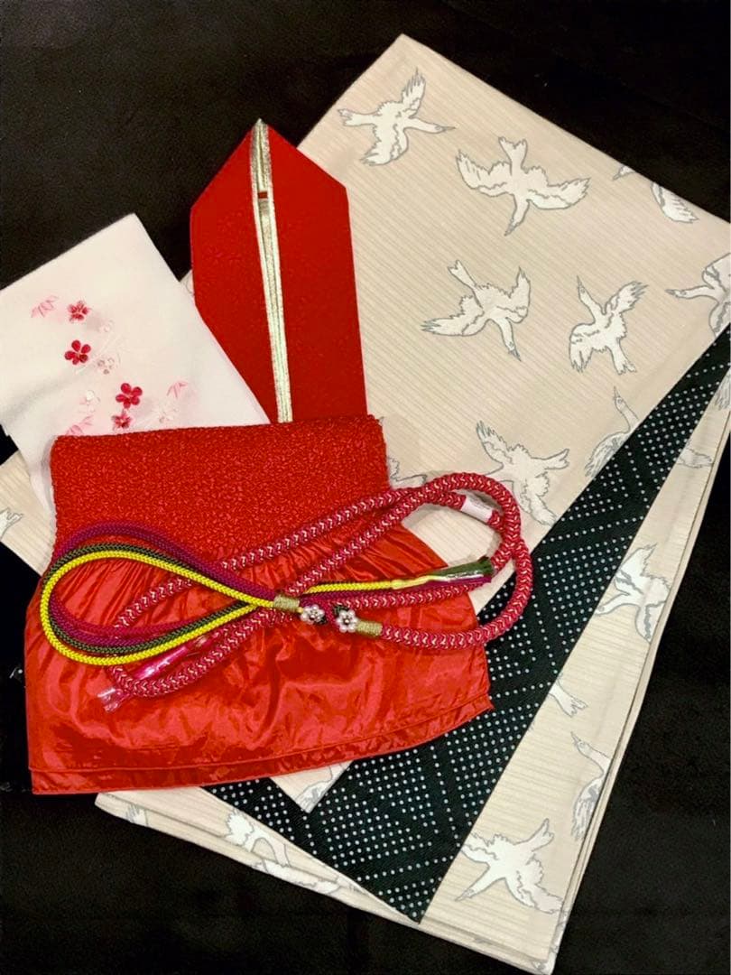 全て揃う振袖セットＦ5【撫松庵の振袖】白、ピンク、成人式振袖フルセット