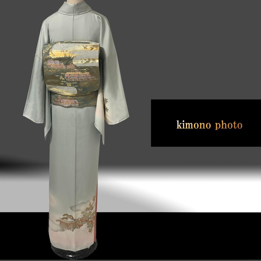 【新品、未使用】正絹【極上逸品】トールサイズ【金彩手描き友禅】訪問着フルセット