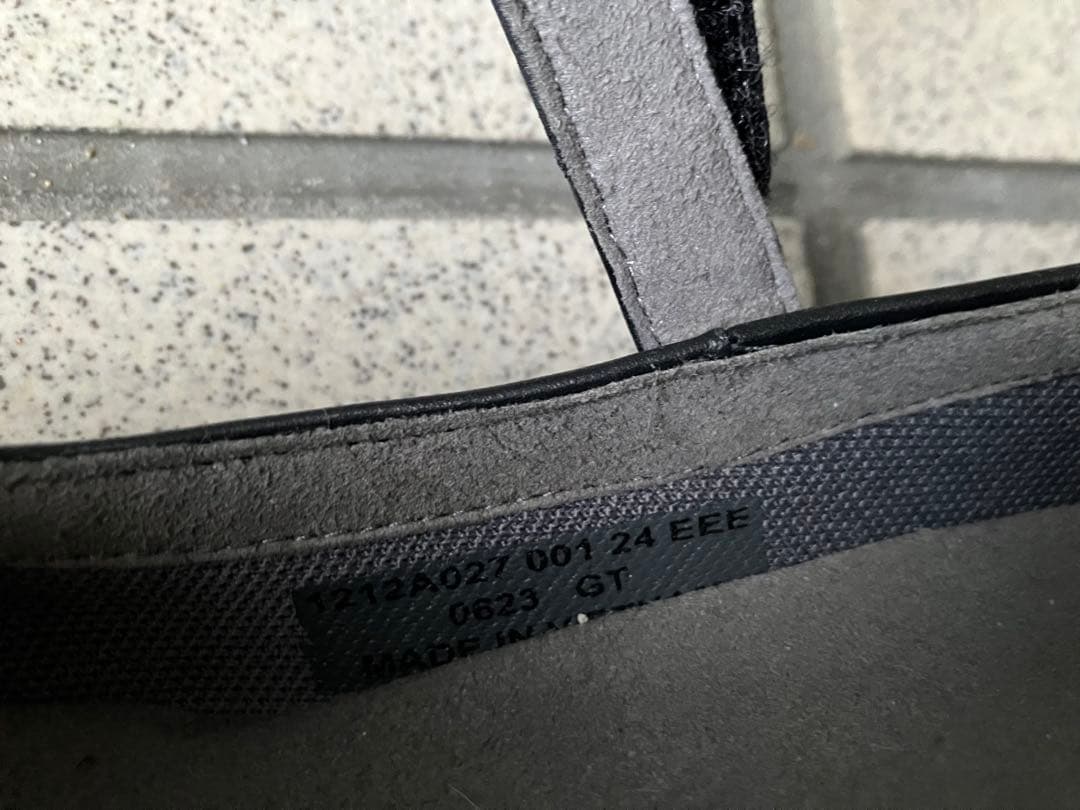 アシックスpedala ブラック マリー・ジェーン パンプス24cm EEE