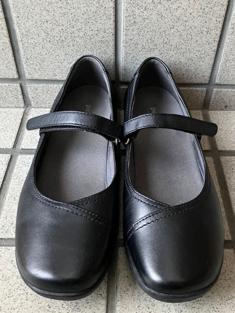 アシックスpedala ブラック マリー・ジェーン パンプス24cm EEE