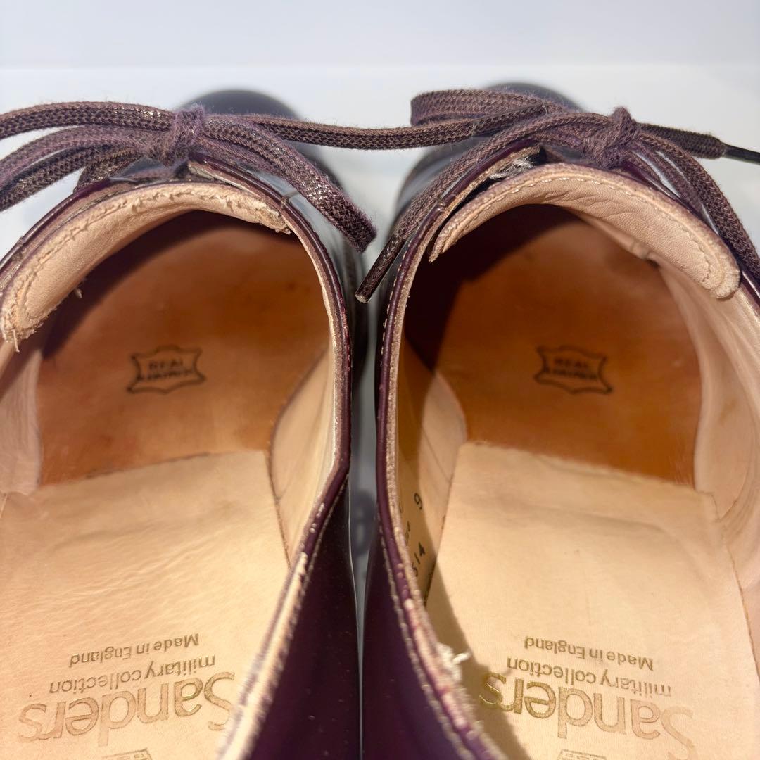 【美品】サンダース ミリタリーダービーシューズ 8803R ダークブラウン 28