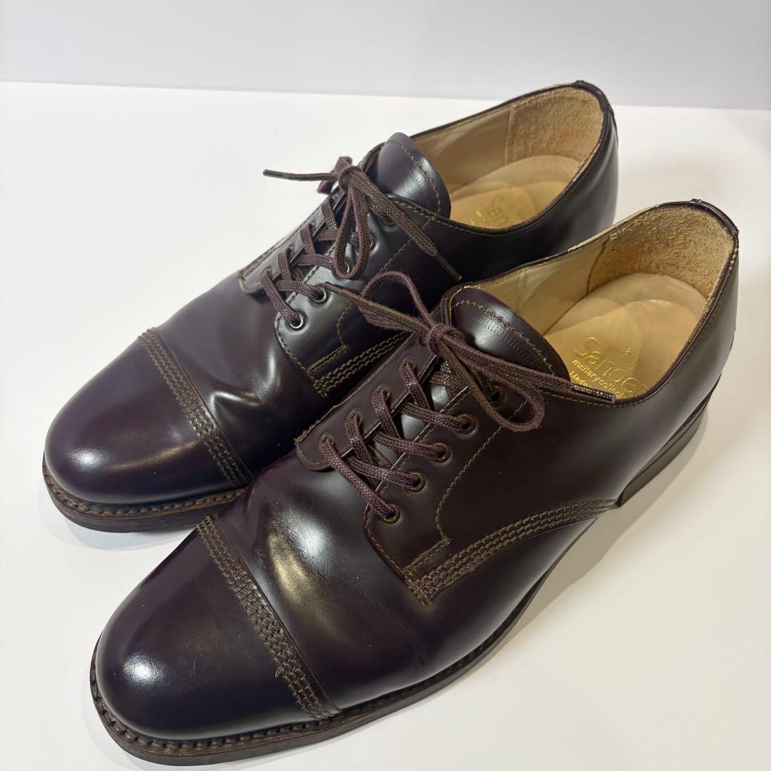 【美品】サンダース ミリタリーダービーシューズ 8803R ダークブラウン 28