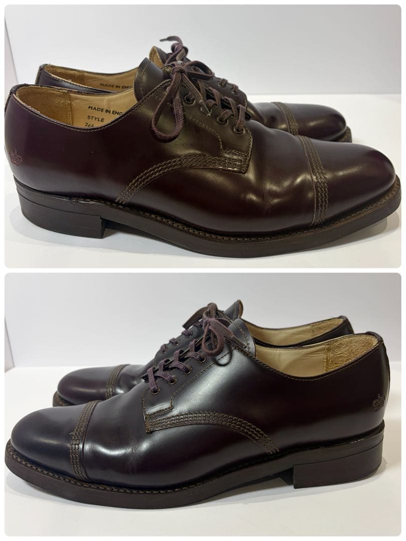 【美品】サンダース ミリタリーダービーシューズ 8803R ダークブラウン 28