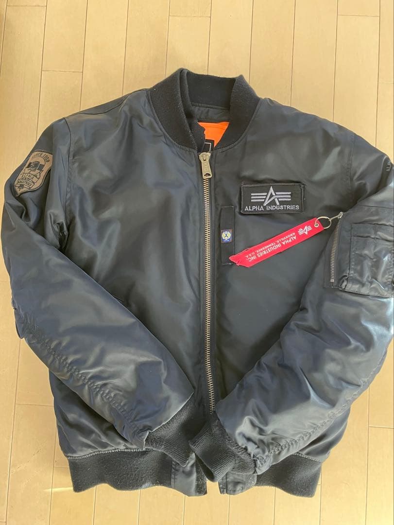 ALPHA INDUSTRIES MA-1ジャケット ブラック　バイク用