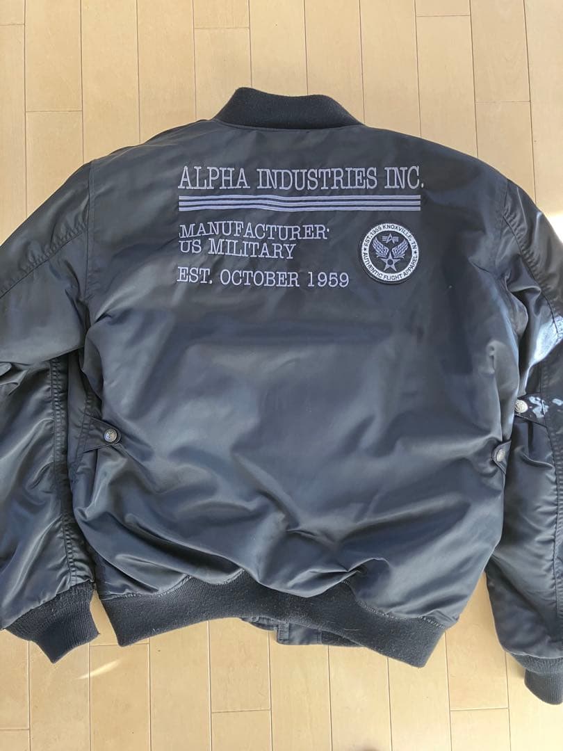ALPHA INDUSTRIES MA-1ジャケット ブラック　バイク用
