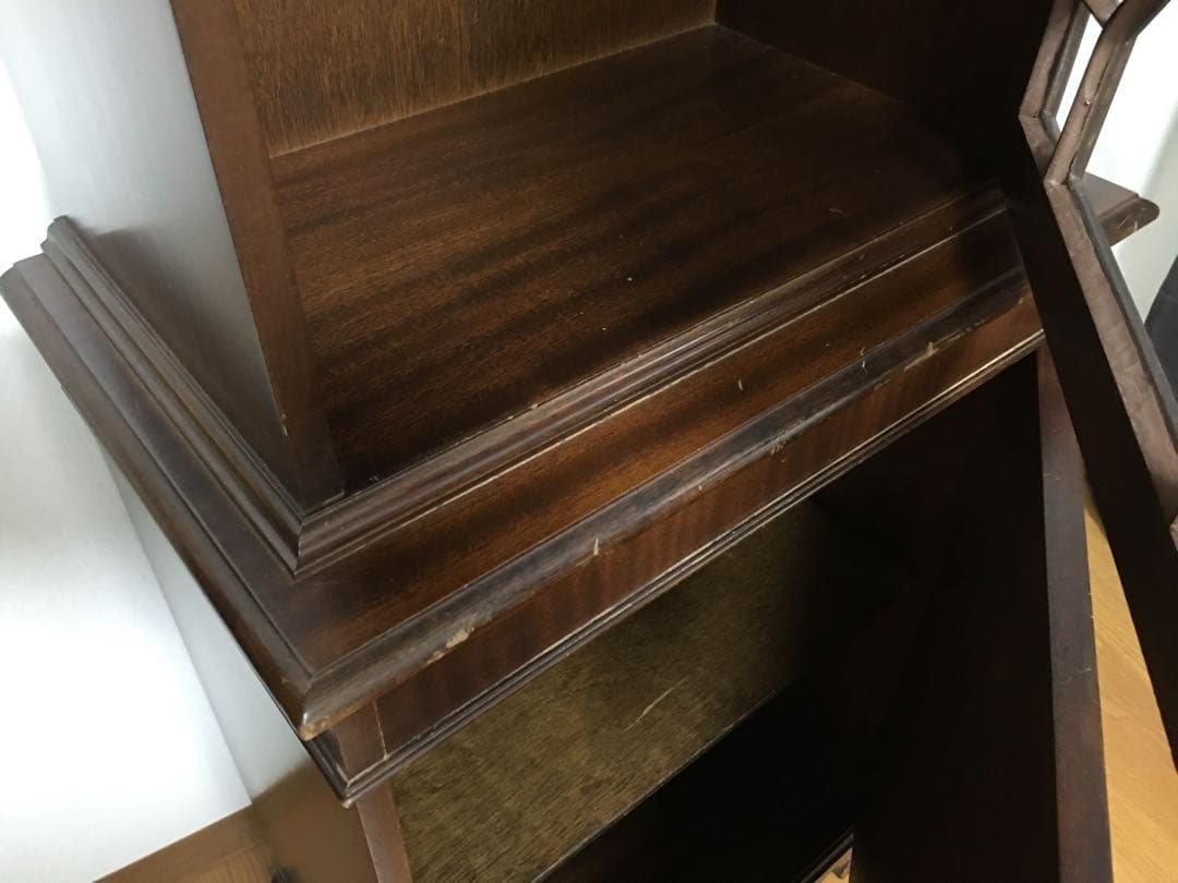 英国アンティーク　ブックケースキャビネット/本棚/ガラス食器棚/飾り棚/店舗什器