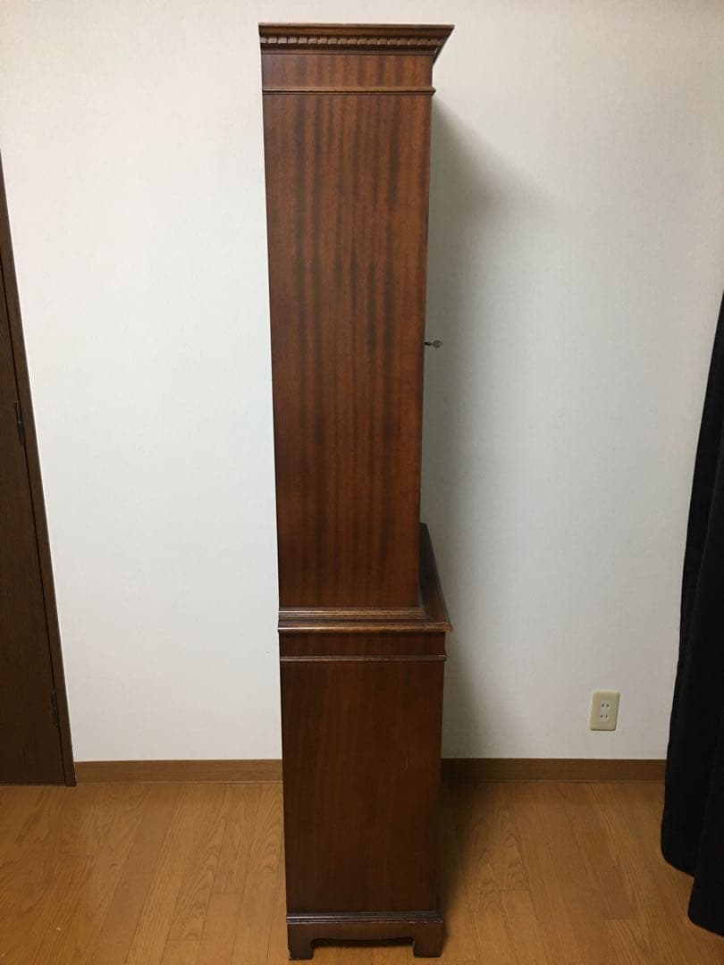 英国アンティーク　ブックケースキャビネット/本棚/ガラス食器棚/飾り棚/店舗什器