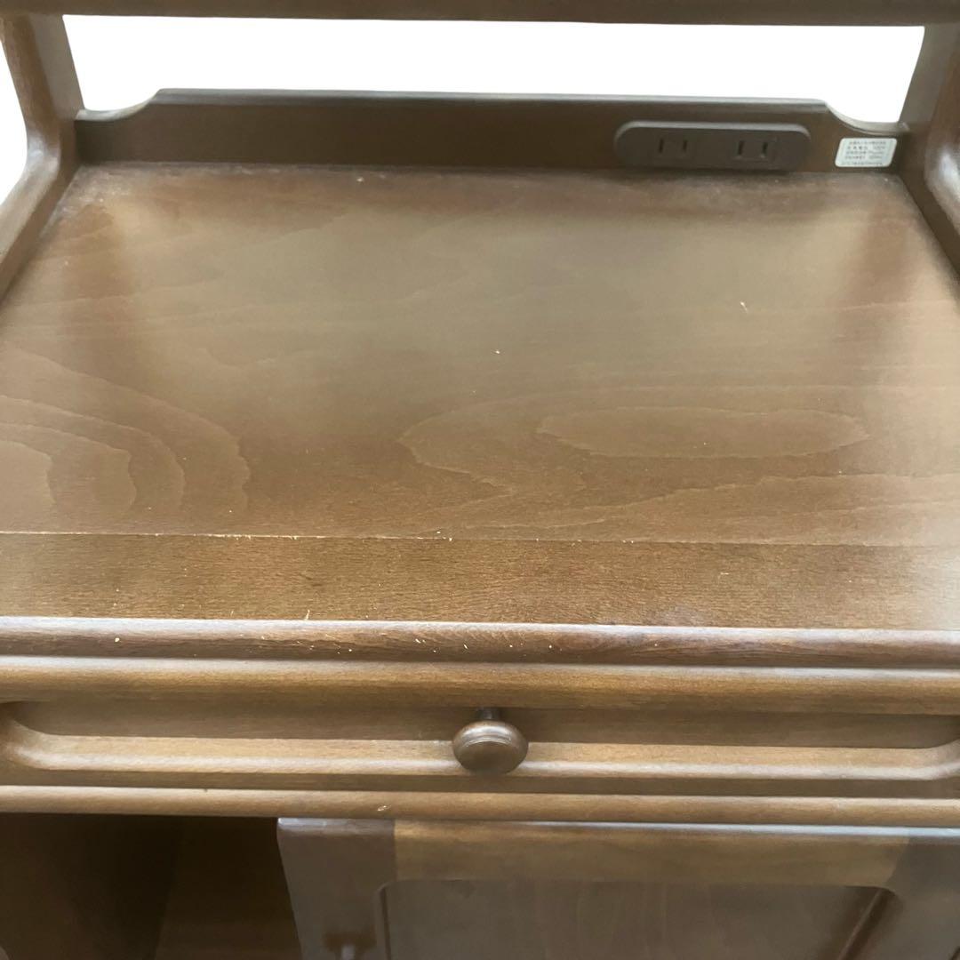 カリモク　電話台　木製　ブラウン　カリモク家具　karimoku　ファックス台