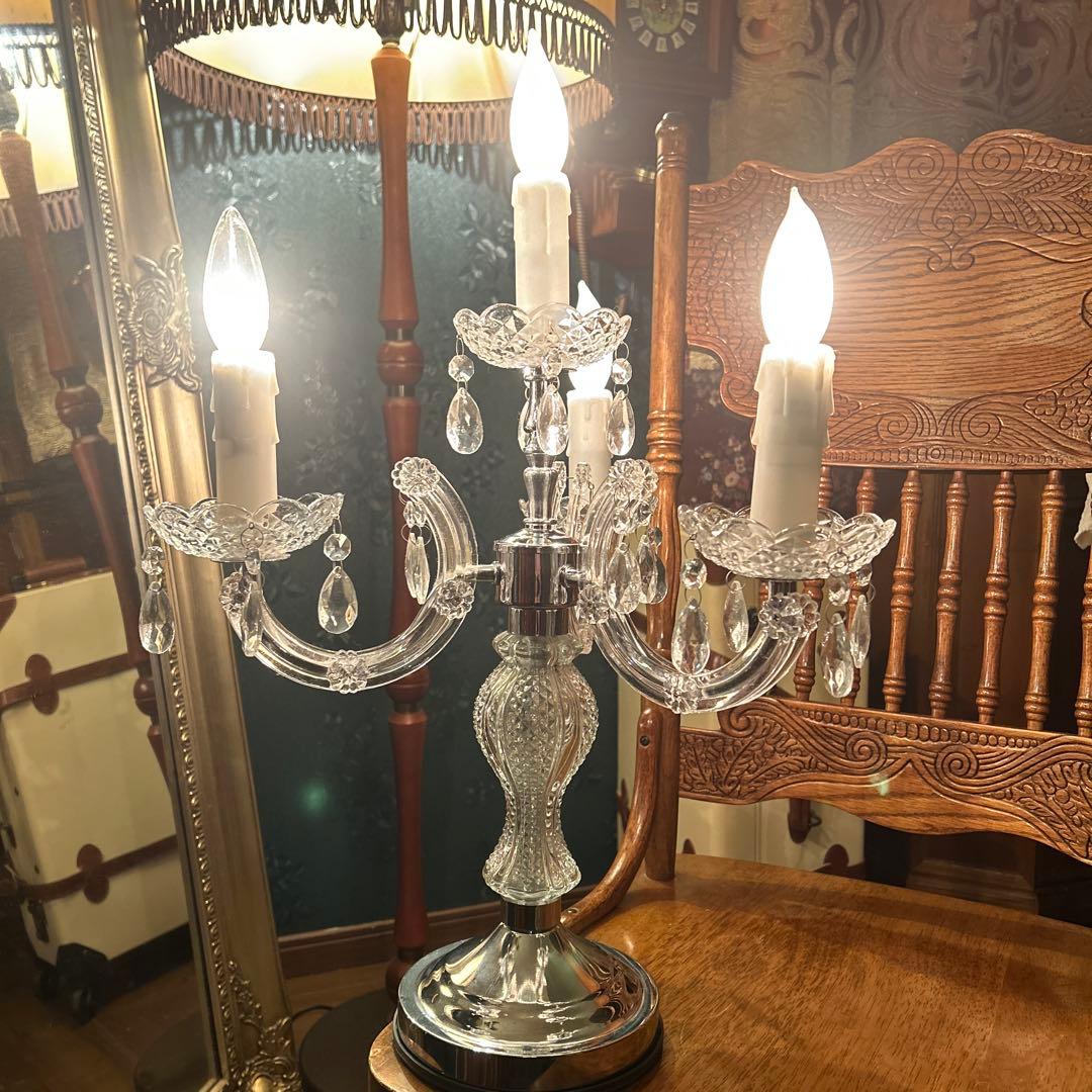 アンティークライト　タッチセンサーライト5灯　キャンドル型ライト　シャンデリア