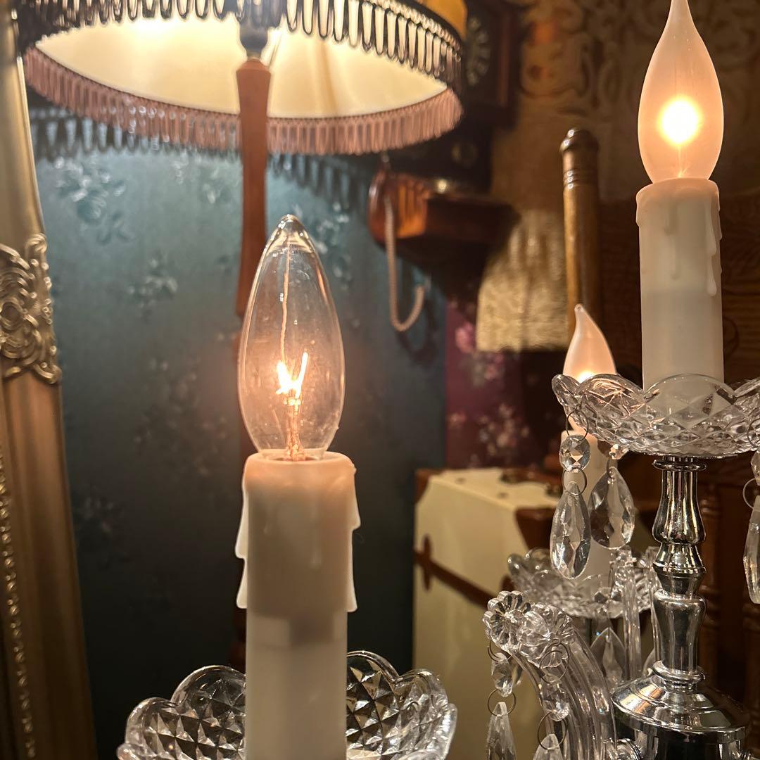 アンティークライト　タッチセンサーライト5灯　キャンドル型ライト　シャンデリア