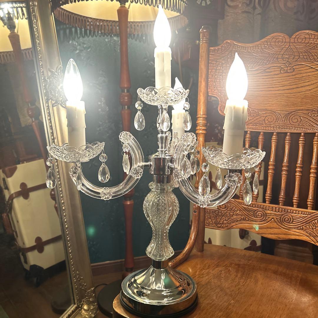 アンティークライト　タッチセンサーライト5灯　キャンドル型ライト　シャンデリア