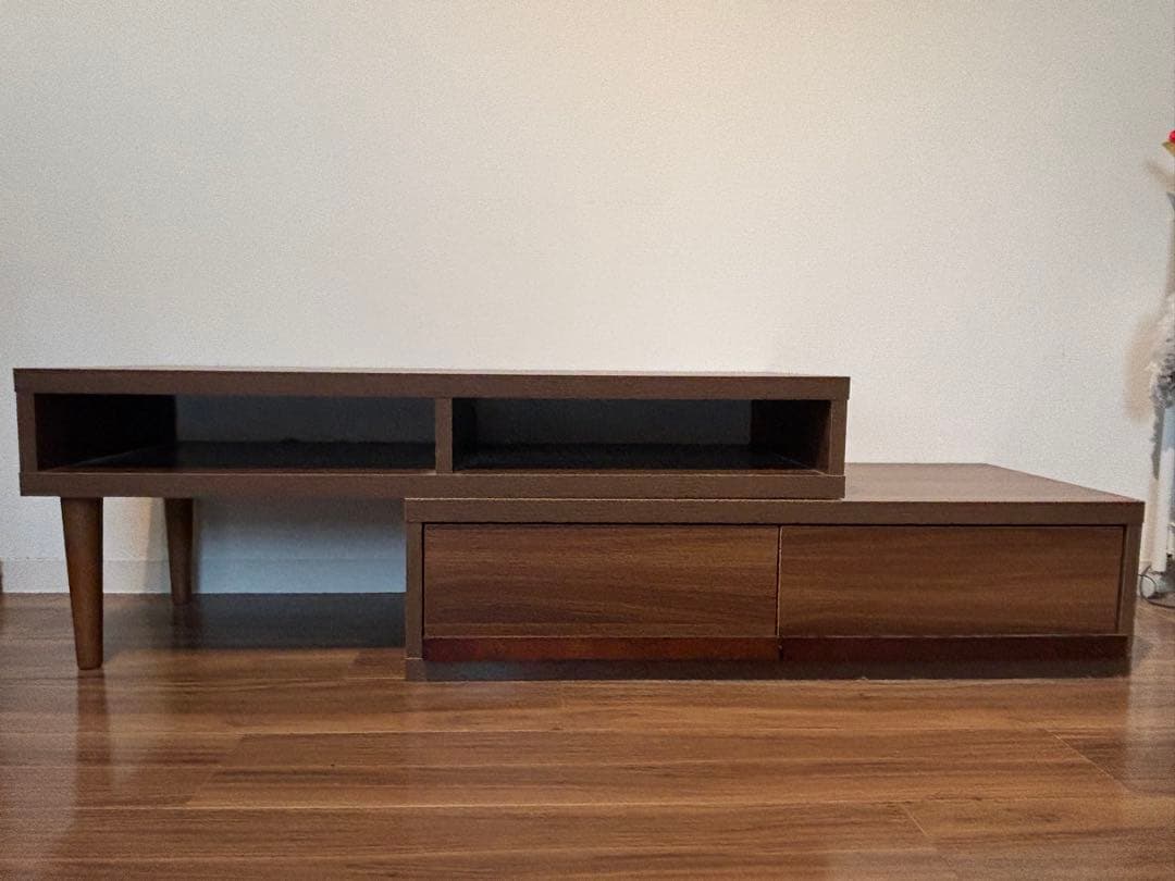 【値下げ】木製ブラウンテレビ台 引き出し付き
