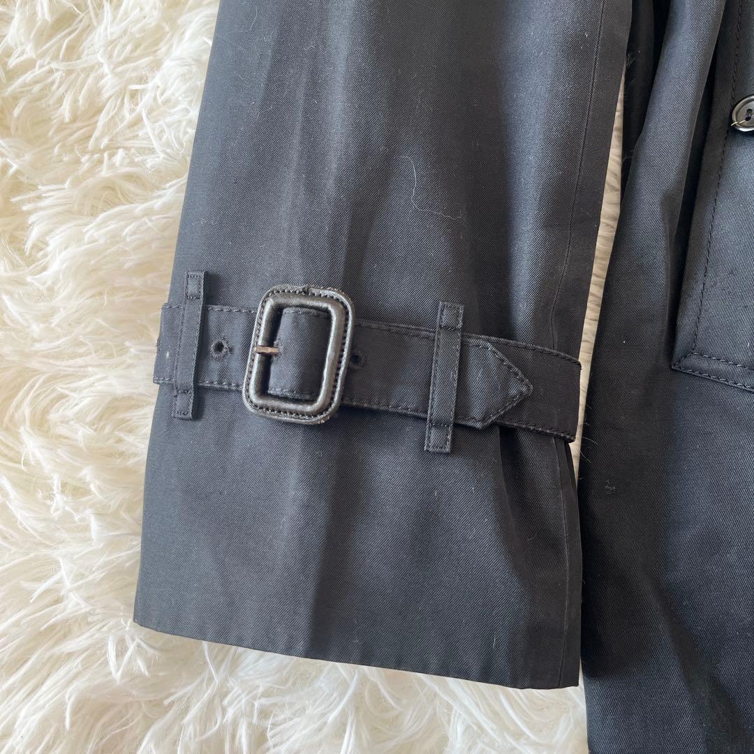 大きめ★バーバリー　トレンチコート　ライナー　ノバチェック　ベルト　黒　ロング