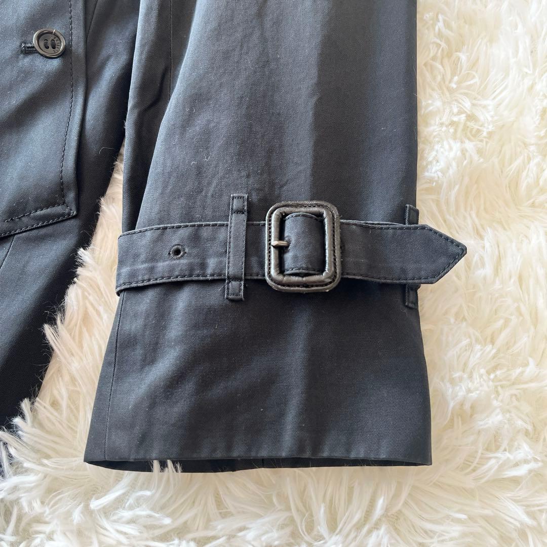 大きめ★バーバリー　トレンチコート　ライナー　ノバチェック　ベルト　黒　ロング