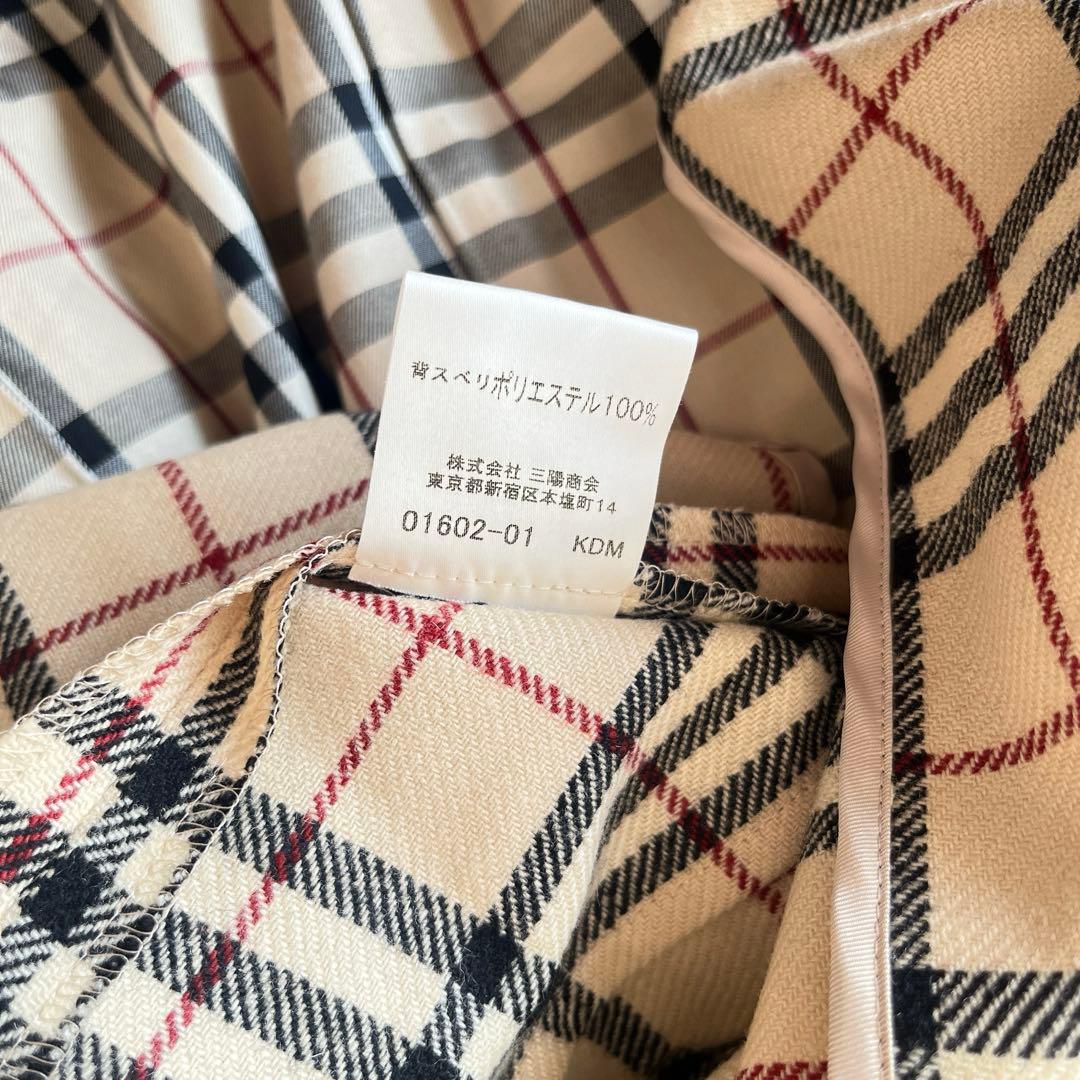 大きめ★バーバリー　トレンチコート　ライナー　ノバチェック　ベルト　黒　ロング