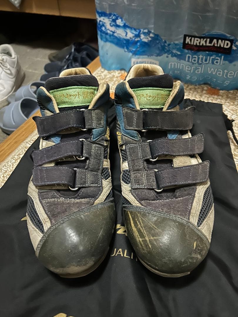 JPアセット証券野球部　ASICS スパイクシューズ ネイビー/グレー