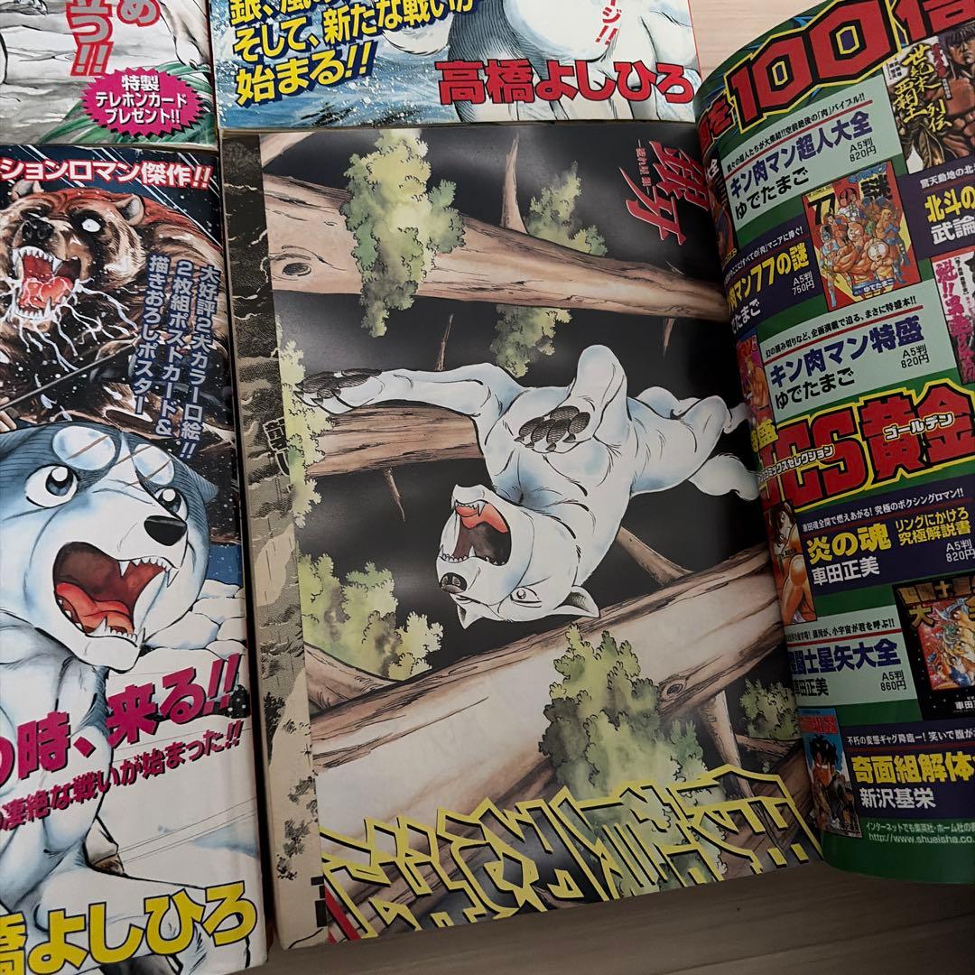 銀牙流れ星銀　総集編　6冊　ポスター　ポストカード付き　高橋よしひろ　漫画　雑誌