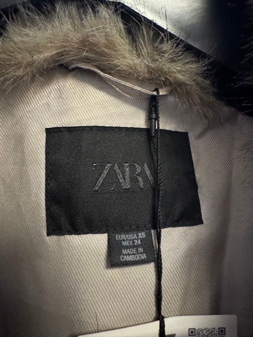 【新品タグ付き】ZARA ショートフェイクファーコート XS