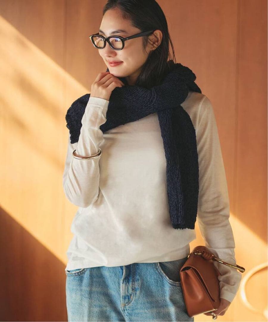 Plage loose fit nuance long Tシャツ