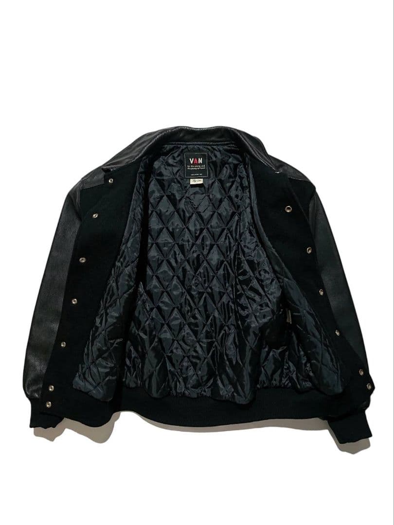 希少 【 オールブラック 】 80年代 当時物 ヴァンヂャケット スタジャン
