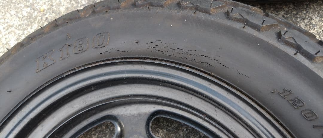 ★エイプ50純正中古ホイール 120/80-12タイヤ付★