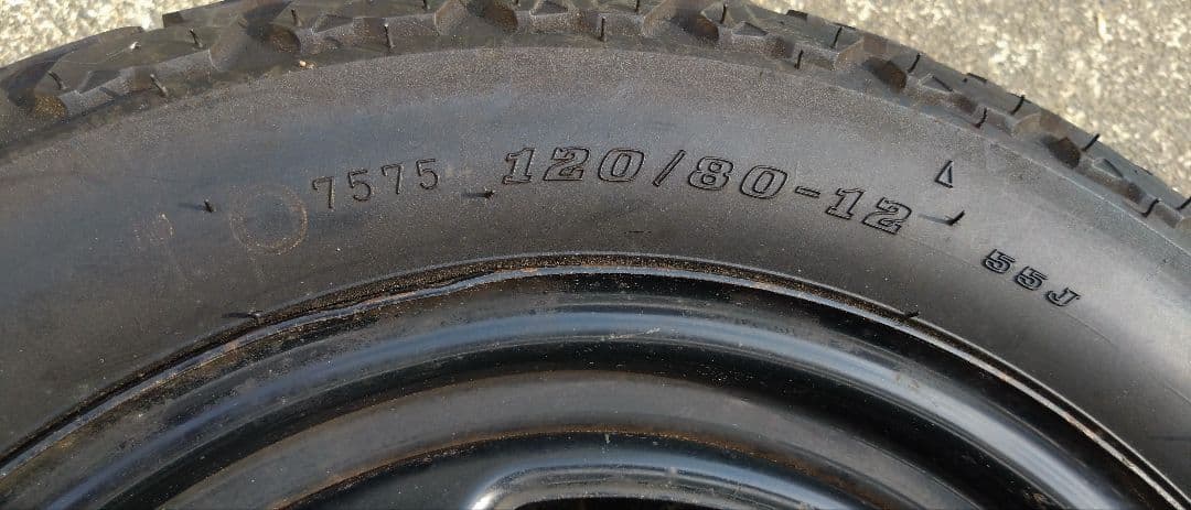 ★エイプ50純正中古ホイール 120/80-12タイヤ付★