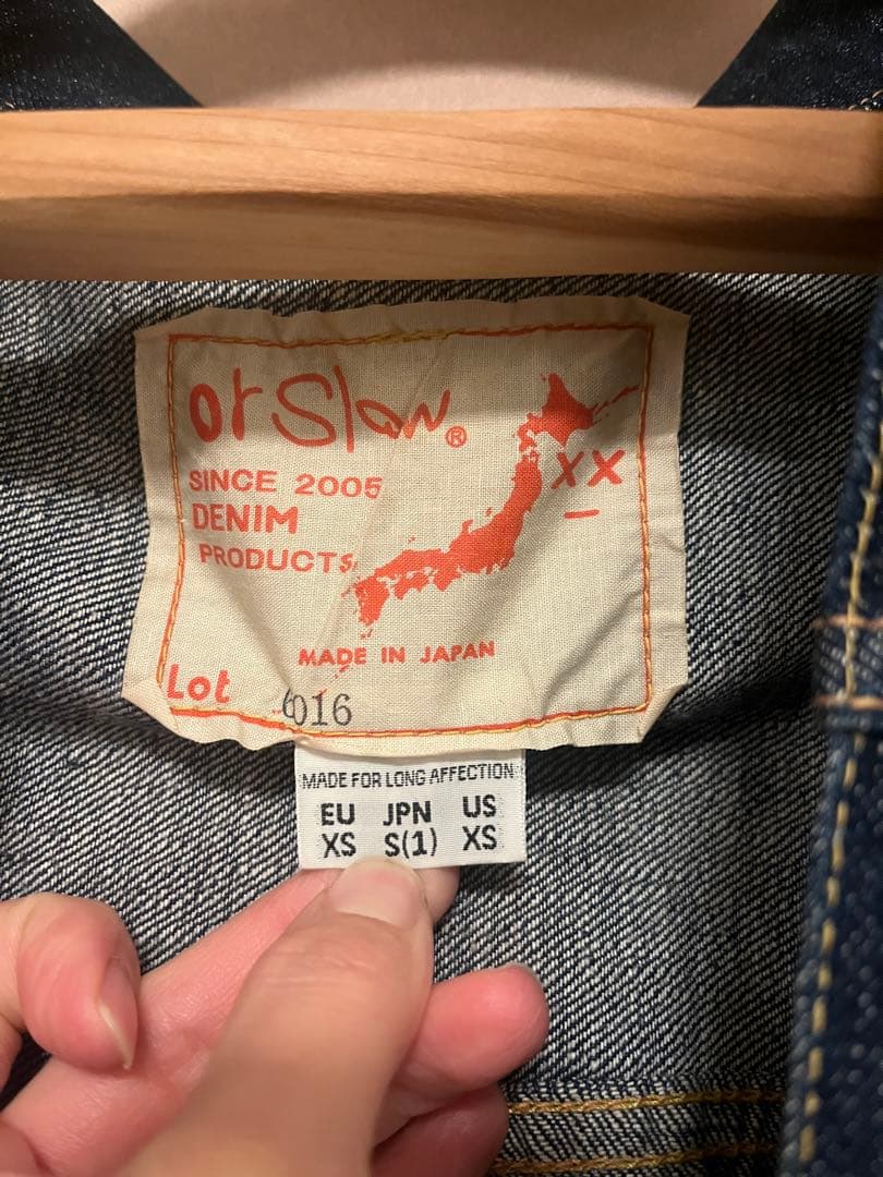 orSlow ロング丈デニムジャケット XS (S1)