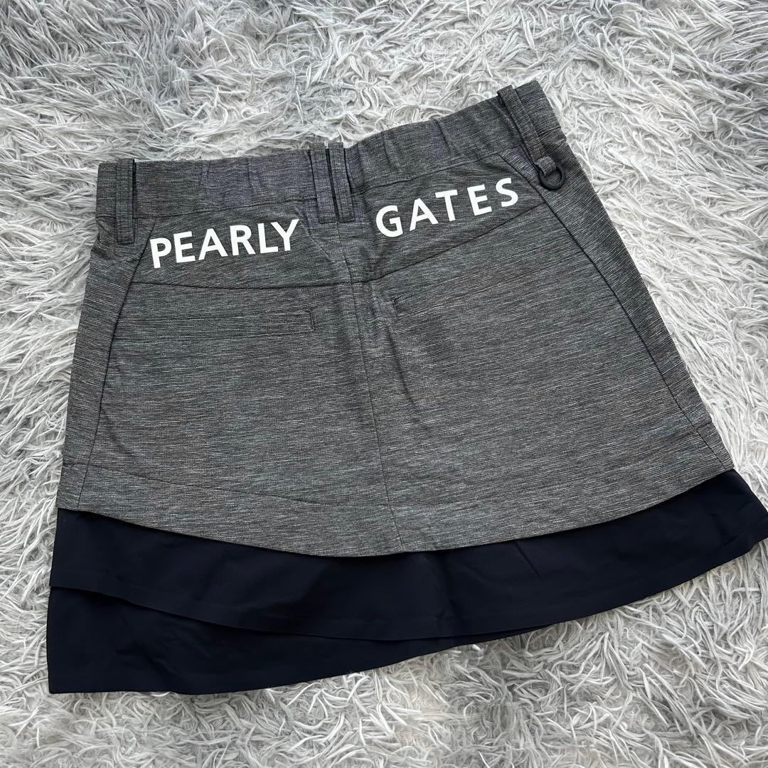 新品　パーリーゲイツ　スカート　ストレッチ　秋冬　ウエストゴム　持続保温　グレー