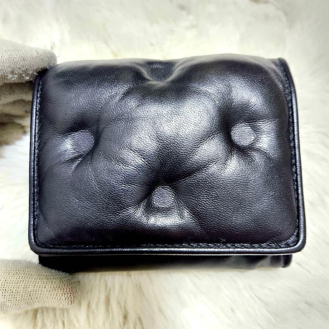 ✨極美品　正規品✨マルジェラ　三つ折り　グラムスラム　カレンダー　ステッチ　黒