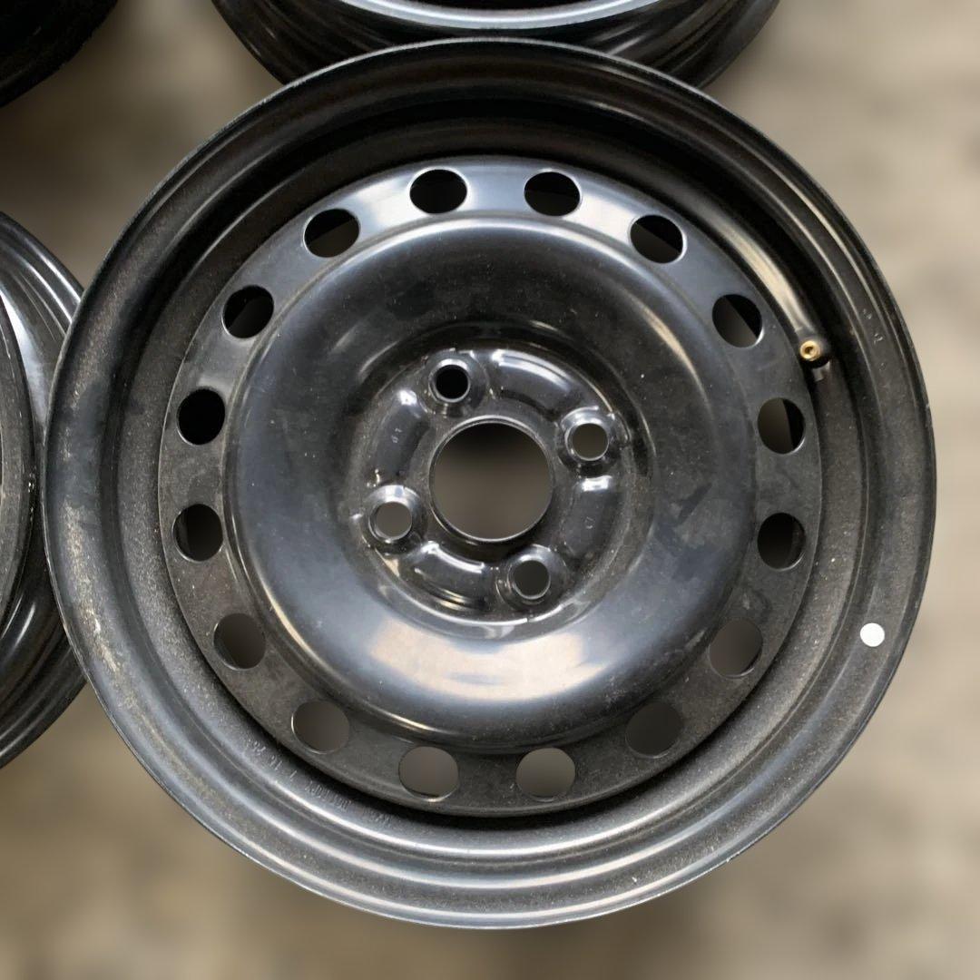 新車外し　スチールホイール 14インチ 5J （青818）