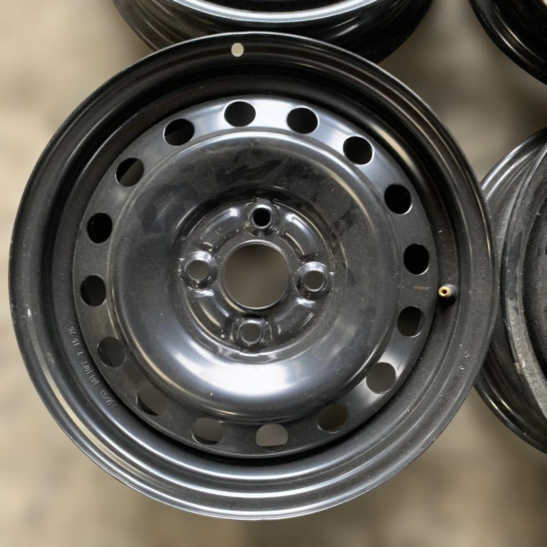 新車外し　スチールホイール 14インチ 5J （青818）