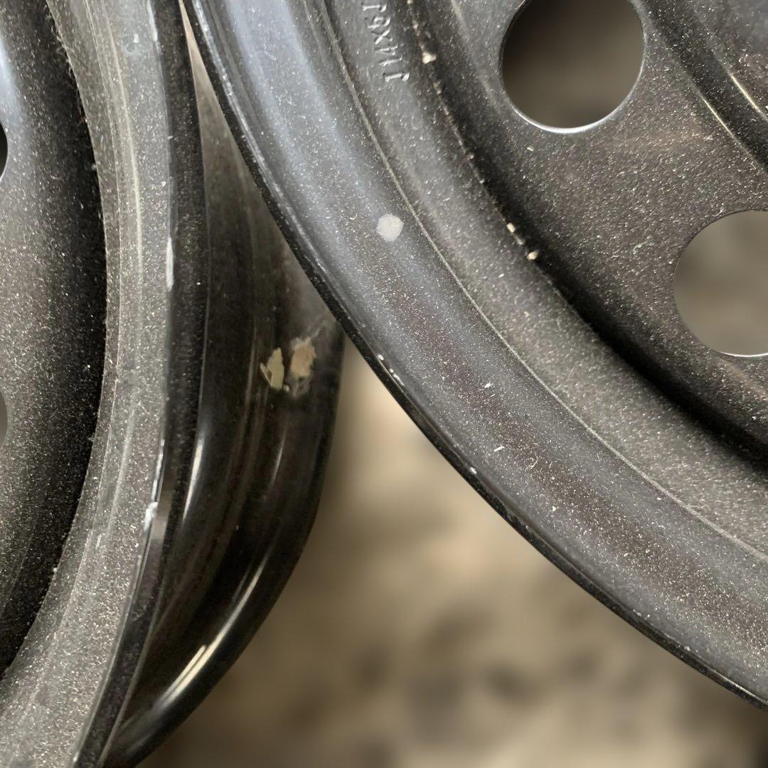 新車外し　スチールホイール 14インチ 5J （青818）